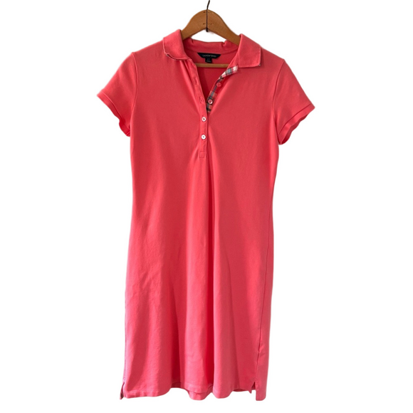 Dresses & Skirts - Preppy Pink 🩷 Lands’ End Polo Shirt Cotton Dress XS